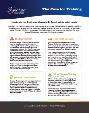 Signature Worldwide Case for Training