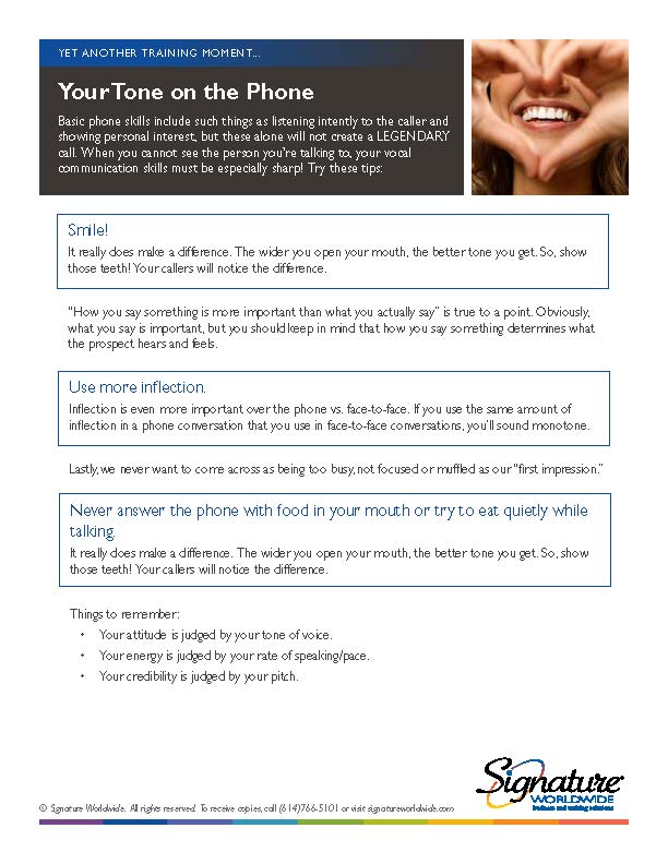 Importance of tone